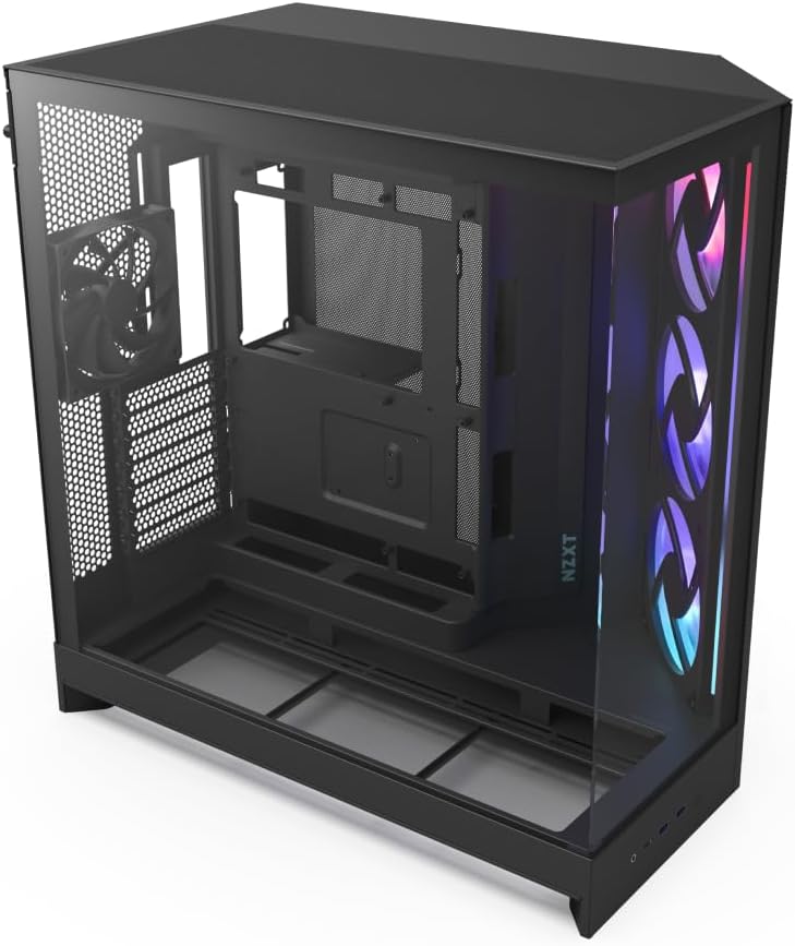 Detalle de NZXT H9 Flow RGB 2025 case PC 420mm