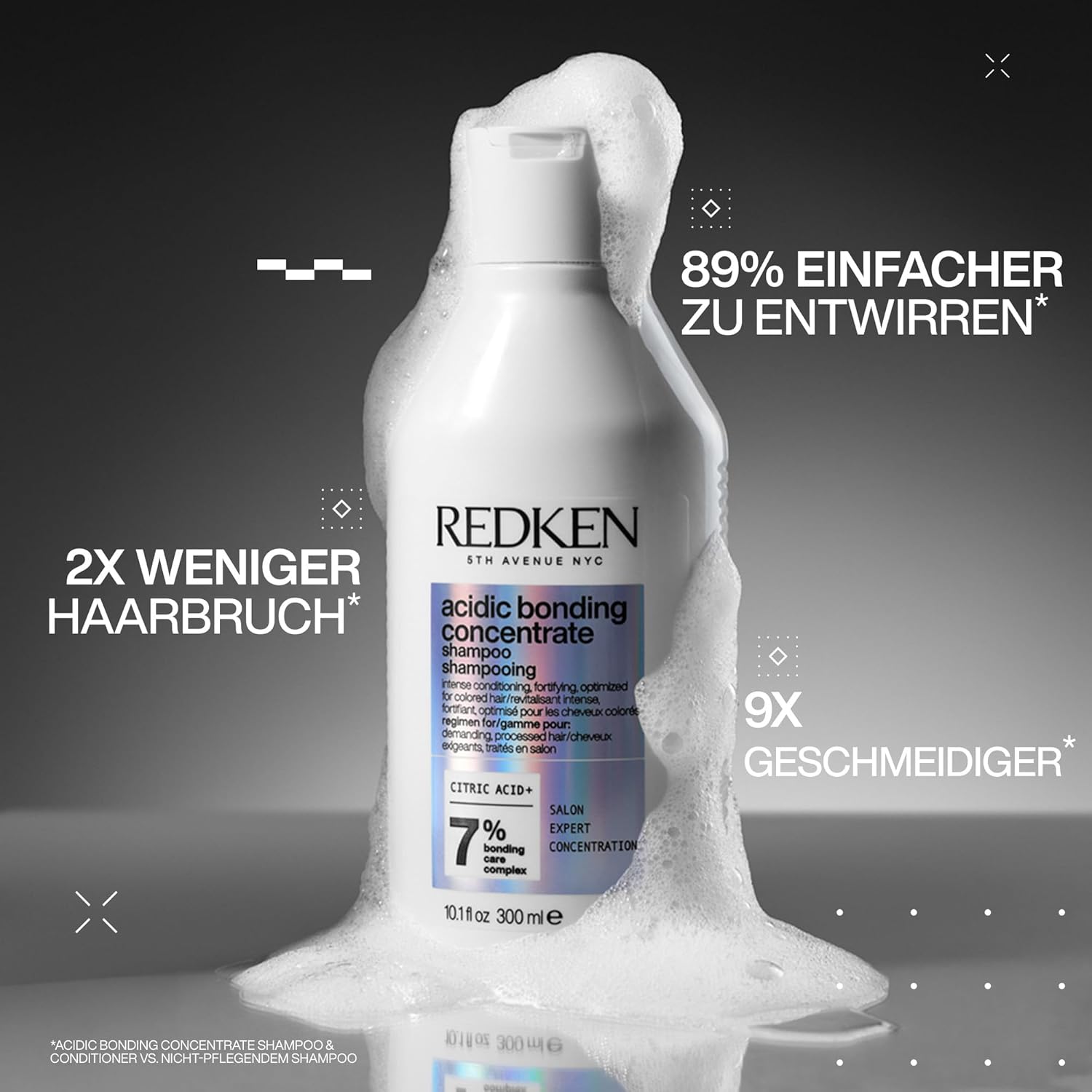 Thumbnail 1 de Redken Acidic Bonding Concentrate Pflegeset: Shampoo + Conditioner (300 ml + 300 ml) gegen Farbverlust