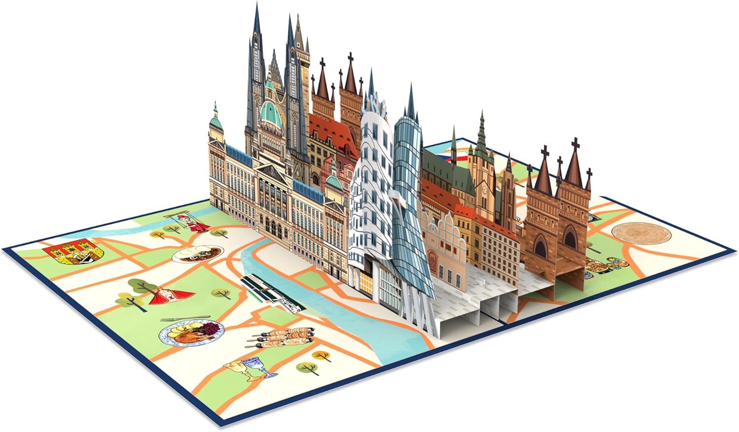 Thumbnail 3 de papercrush® Biglietto pop up Praga in 3D con busta e spazio per auguri