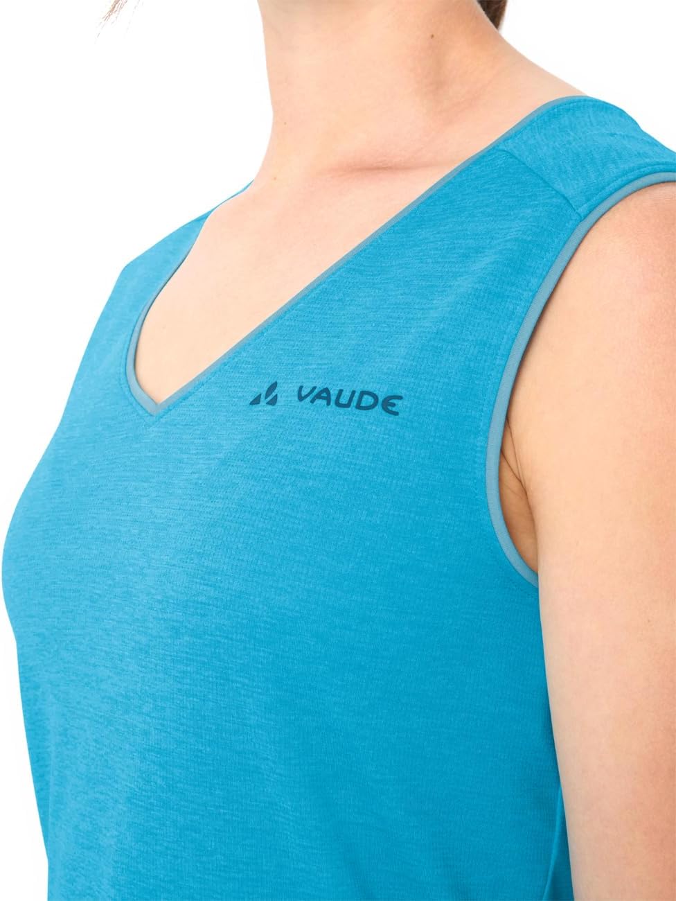 Detalle de VAUDE Women's Essential Top – Funktions-Top zum Wandern, schnelltrocknend und pflegeleicht