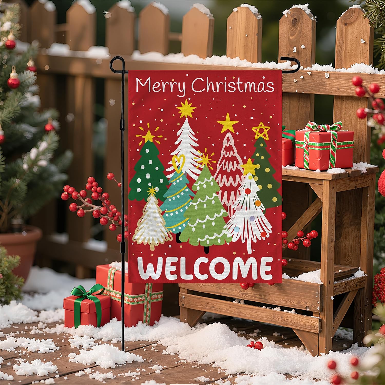 Thumbnail 4 de Christmas Garden Flag 12 x 18 Inches