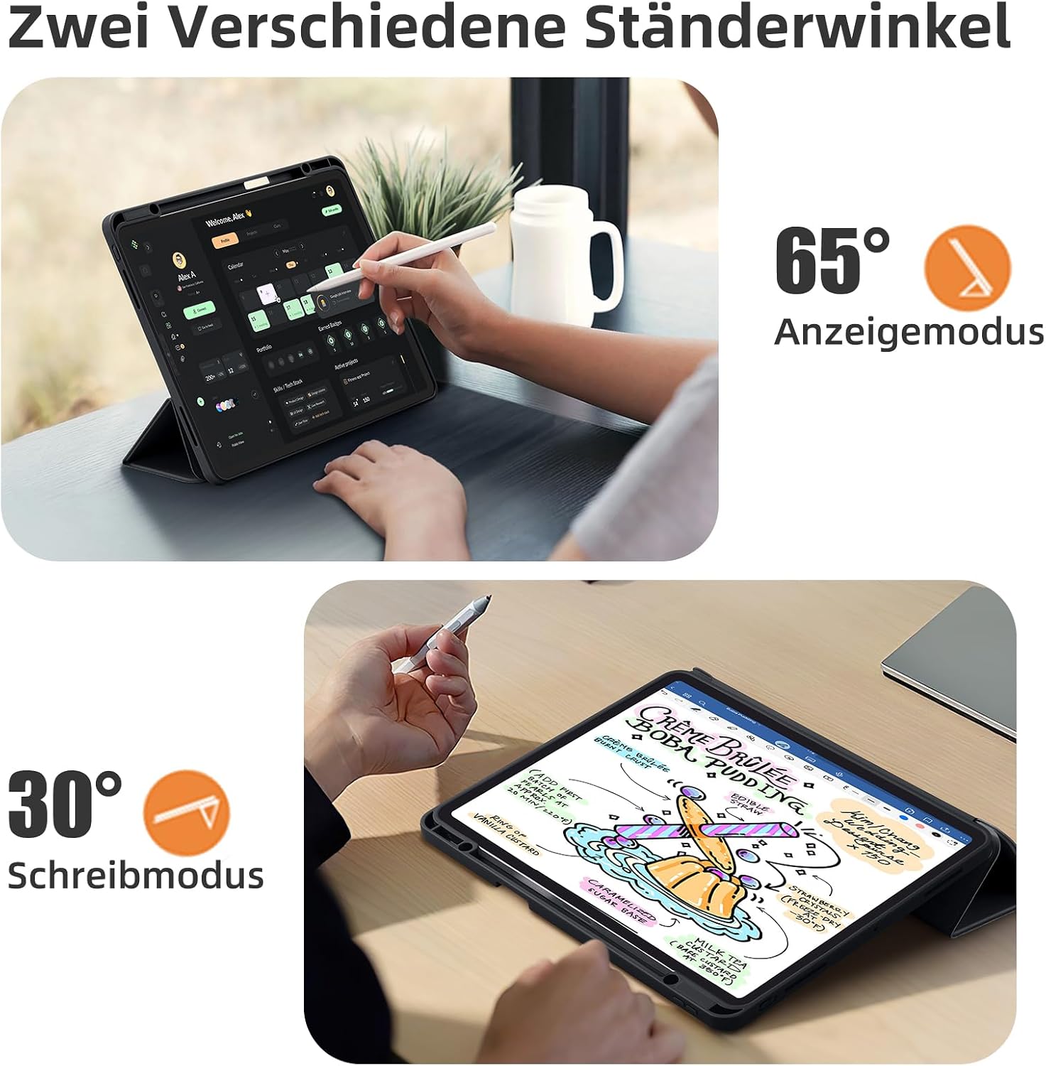Detalle 2 de iPad Air 13 Hülle für 2026 M4, Schwarz