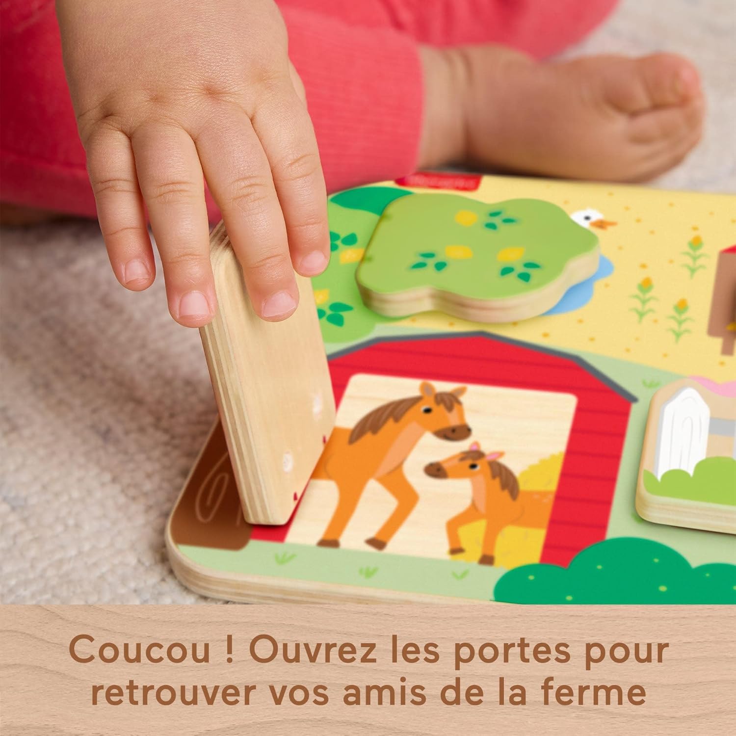 Thumbnail 3 de Fisher-Price La Planche en bois des animaux de la ferme JCY33 (à partir de 1 an)