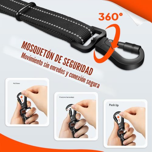 Thumbnail 3 de PETCOOZ Cinturón de Seguridad para Perros en Coche 3 en 1 – Seguridad Flexible y Amortiguada