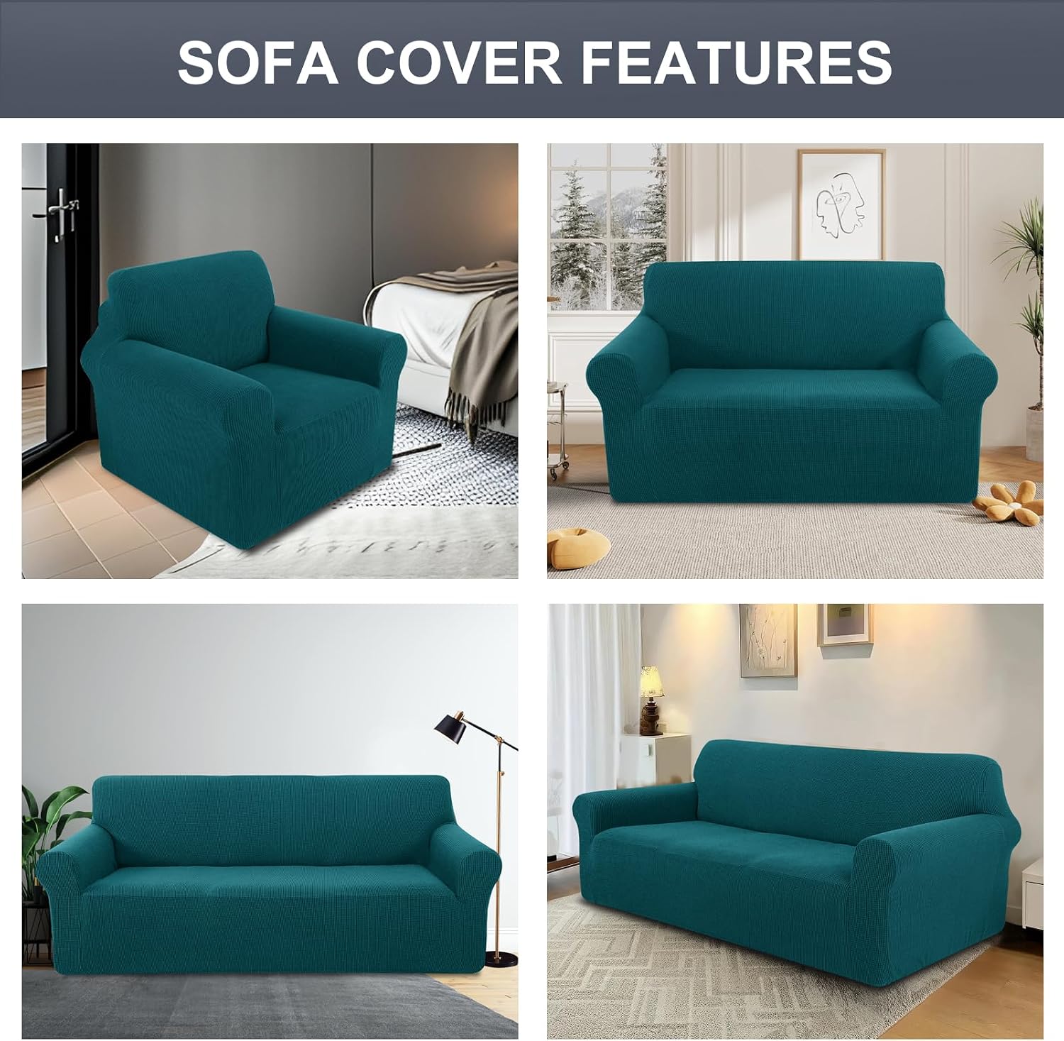 Thumbnail 6 de Luxshare Home Stretch Couch Cover 1 Large 🛋