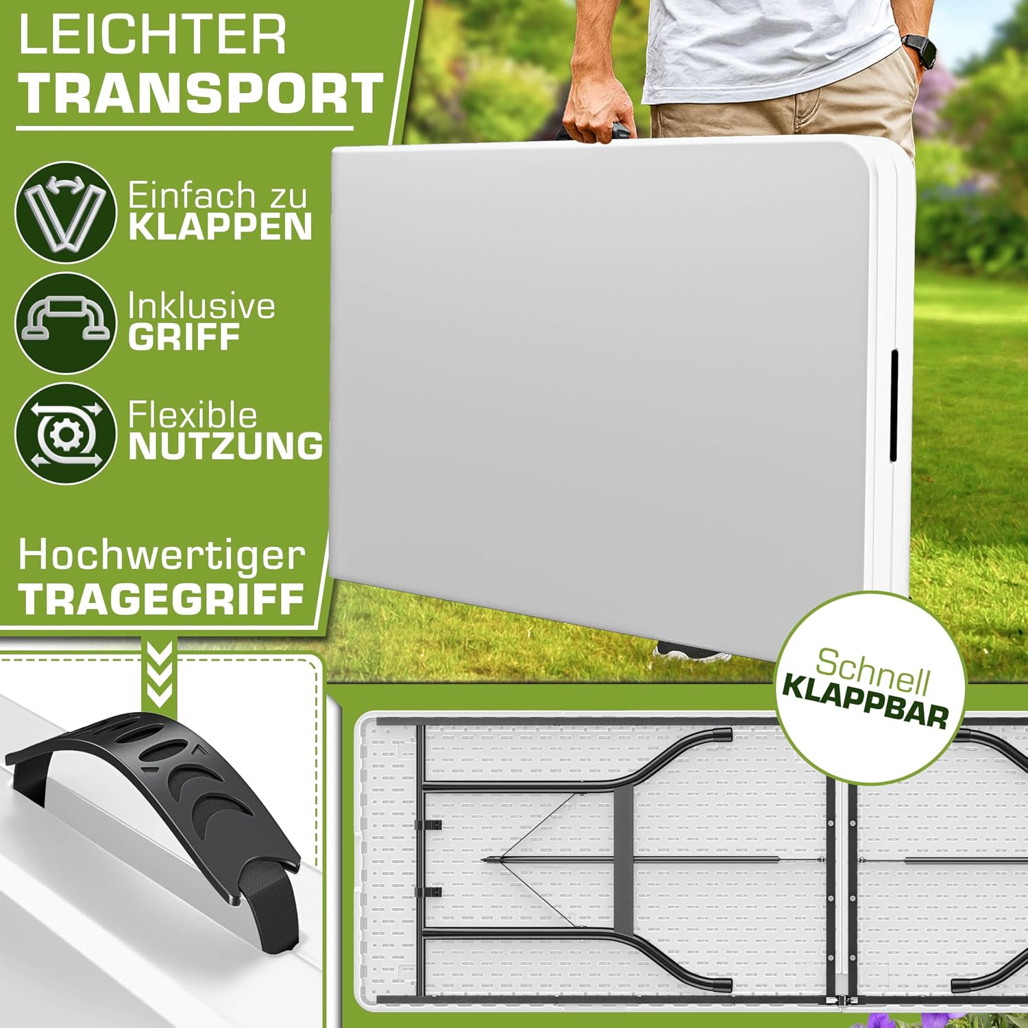 Thumbnail 2 de Tillvex Gartentisch 180 cm Klappbar