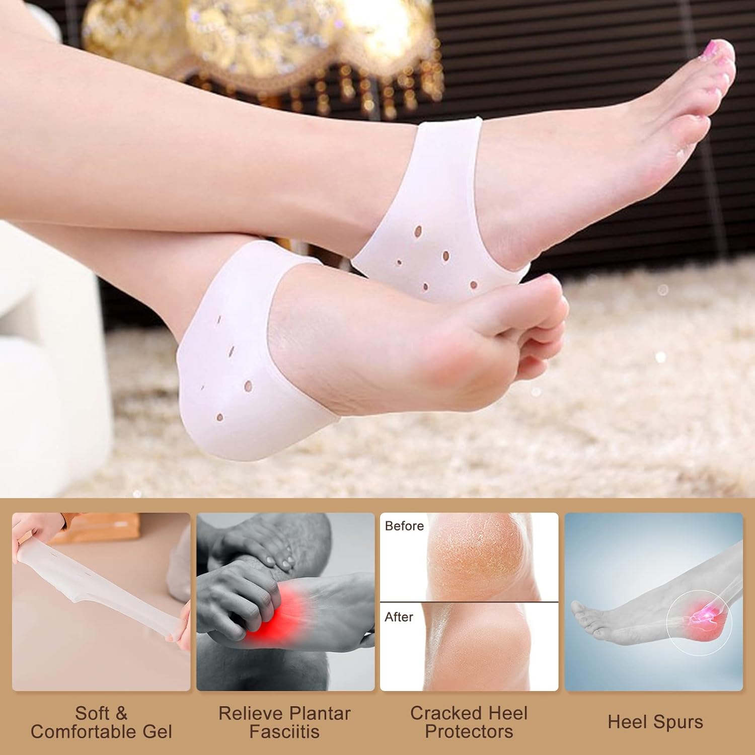 Thumbnail 1 de Silicone Heel Protectors 2 Pairs