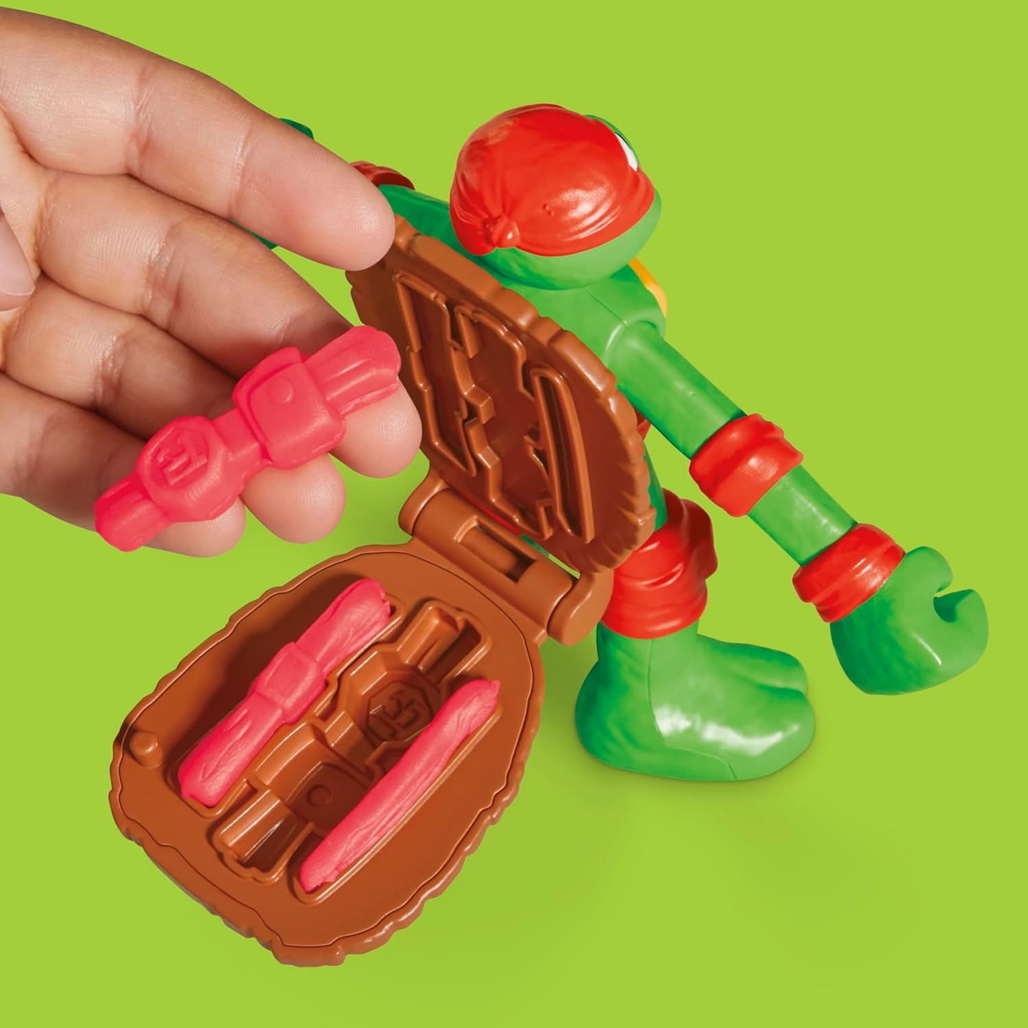 Detalle de Play-Doh Teenage Mutant Ninja Turtles Cowabunga Kreationen – Kreativset mit 4 beweglichen Ninja-Figuren