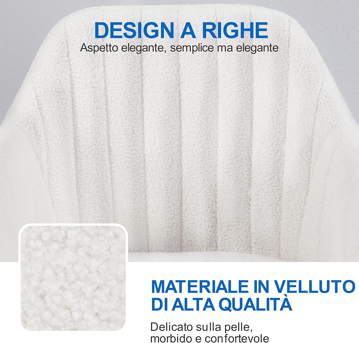 Thumbnail 4 de Yaheetech Sedia Scrivania Ergonomica in Velluto 136 kg