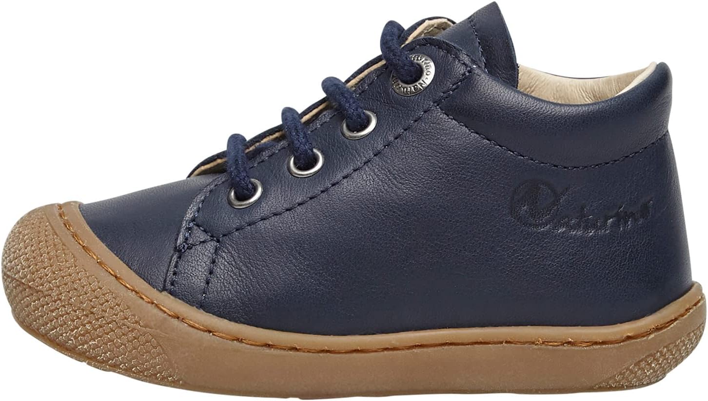 Detalle de Naturino Lauflernschuhe aus Nappaleder – Schnürverschluss, Gummi-Außensohle