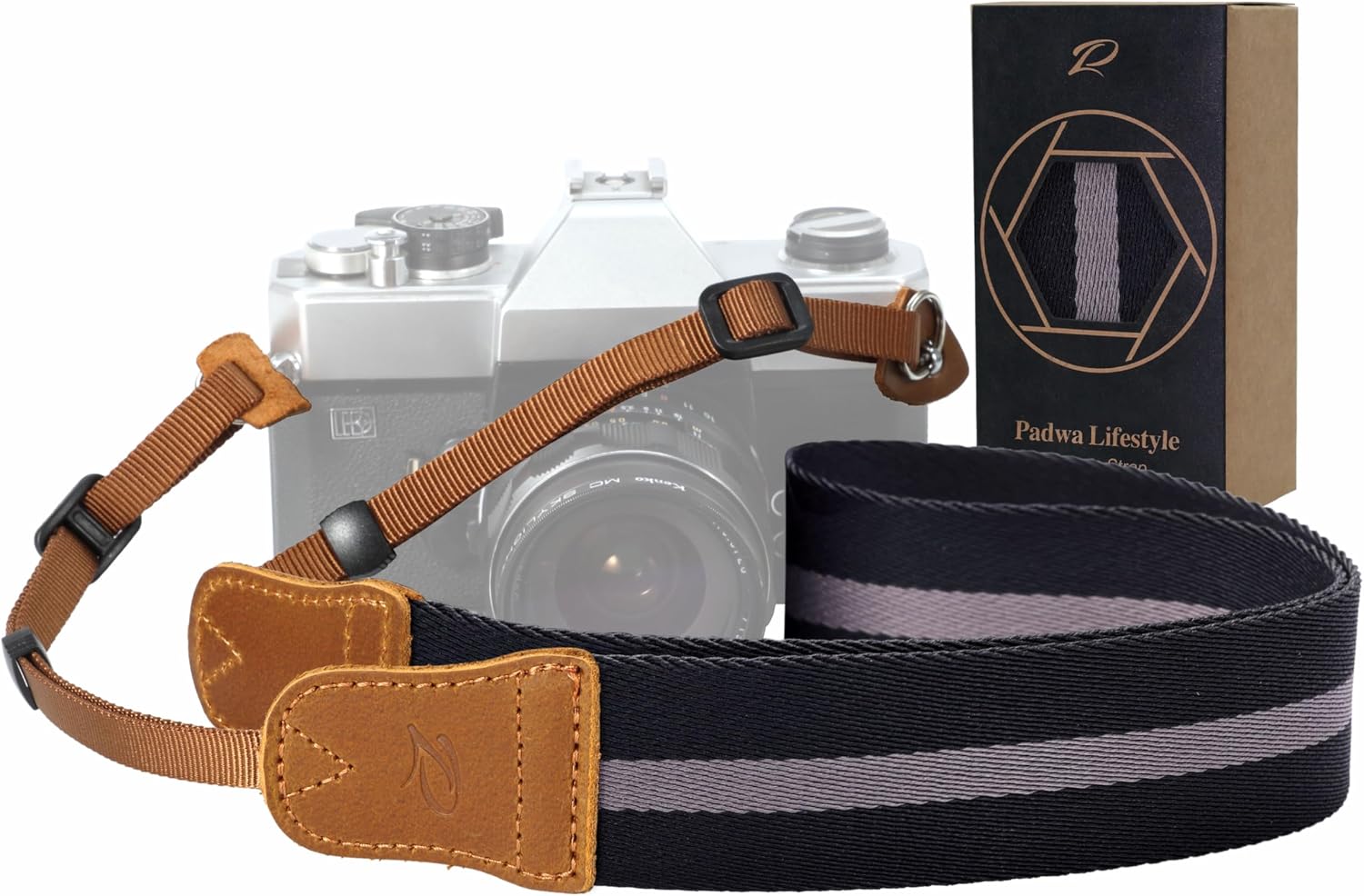 Padwa Lifestyle Gestreifter Kameragurt 1,5" – robust, verstellbar und komfortabel