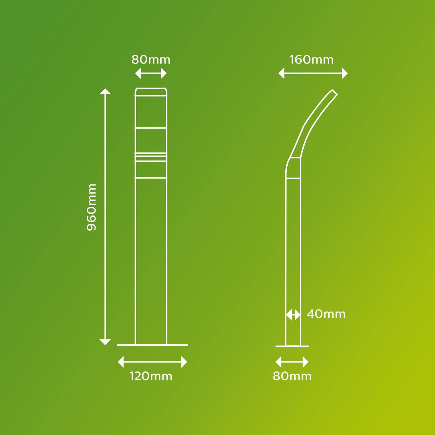 Thumbnail 2 de Philips borne extérieure LLED Splay 12 W anthracite 2700 K IP44
