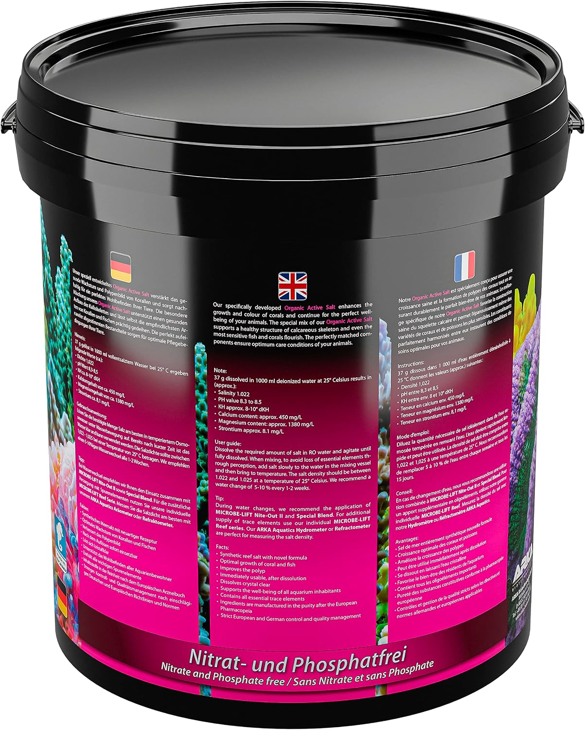 Detalle 2 de ARKA Organic Active Salt – syntetyczna sól morska 20 kg z boosterem koralowców