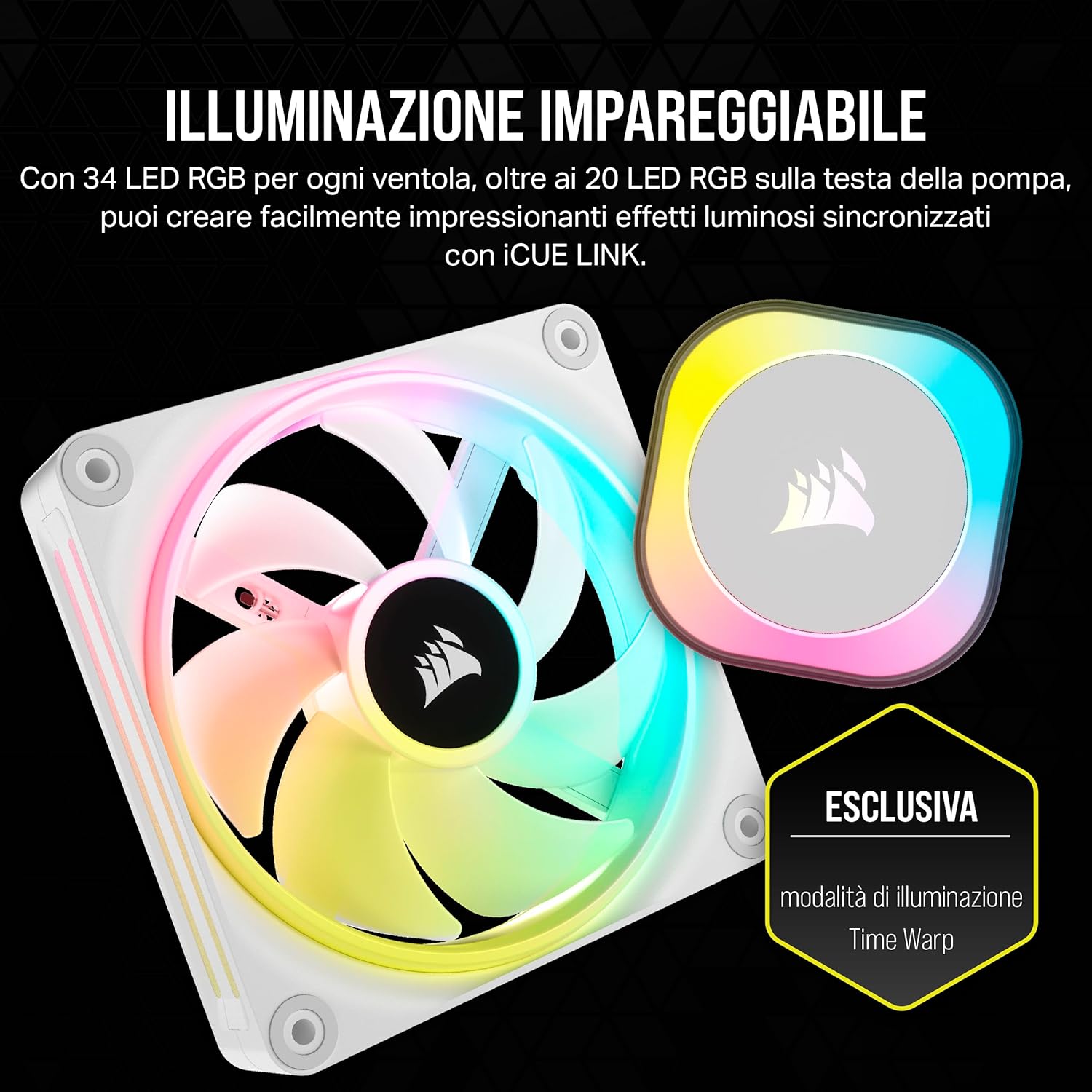 Thumbnail 5 de CORSAIR iCUE LINK H100i RGB Dissipatore AIO 240 mm: raffreddamento silenzioso con gestione cablaggi avanzata