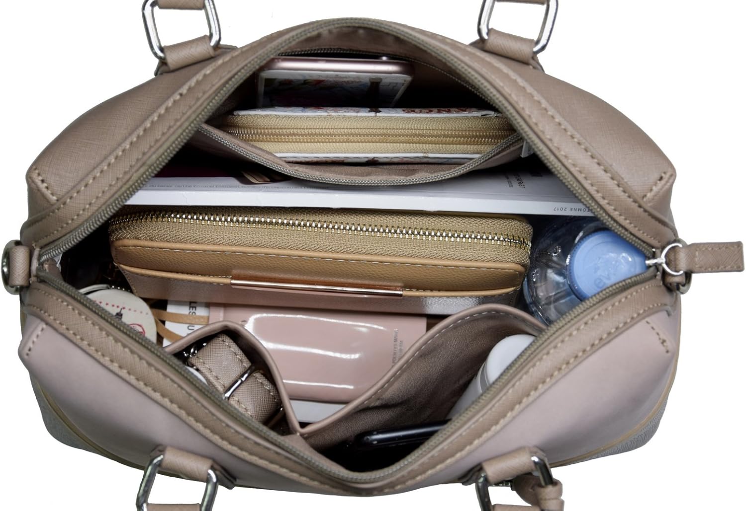 Thumbnail 6 de David Jones sac à main « Polochon Bowling » multicolore rose nude