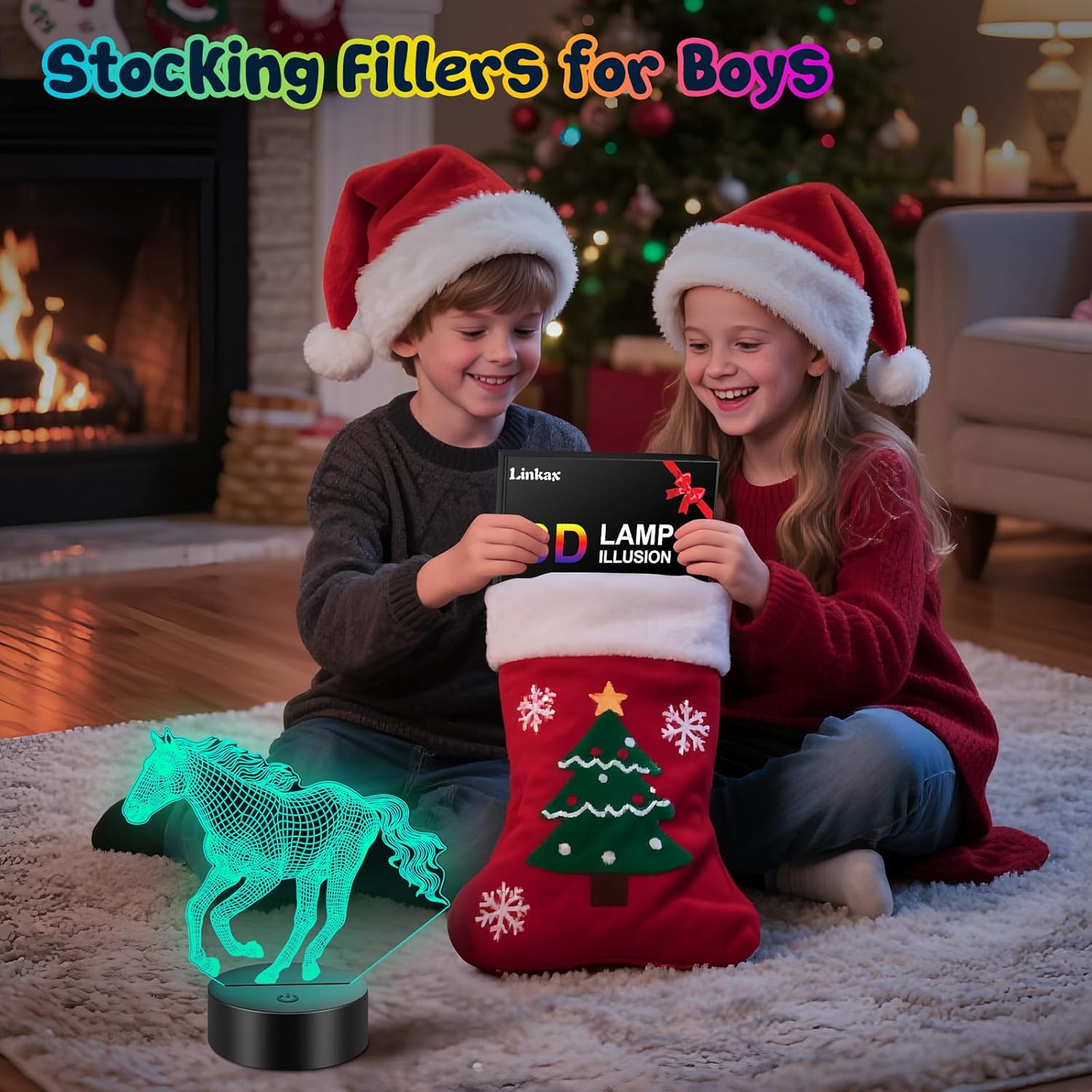 Thumbnail 1 de Linkax Pferde Nachtlicht 3D – Adventskalender Highlight für Mädchen