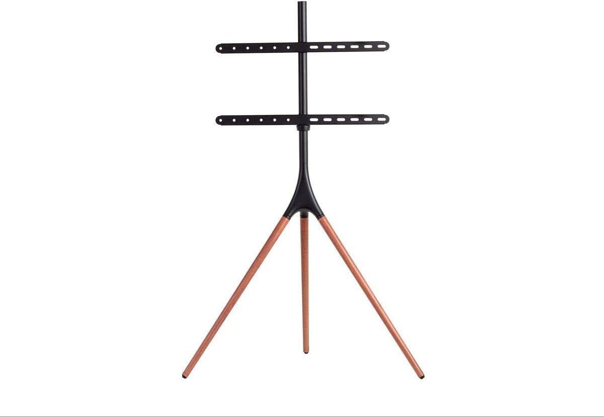 Thumbnail 3 de Monoprice Premium Fixed TV Tripod Stand (Walnut Base) for 45"–65" TVs up to 70.4 lbs, Max VESA 400x600