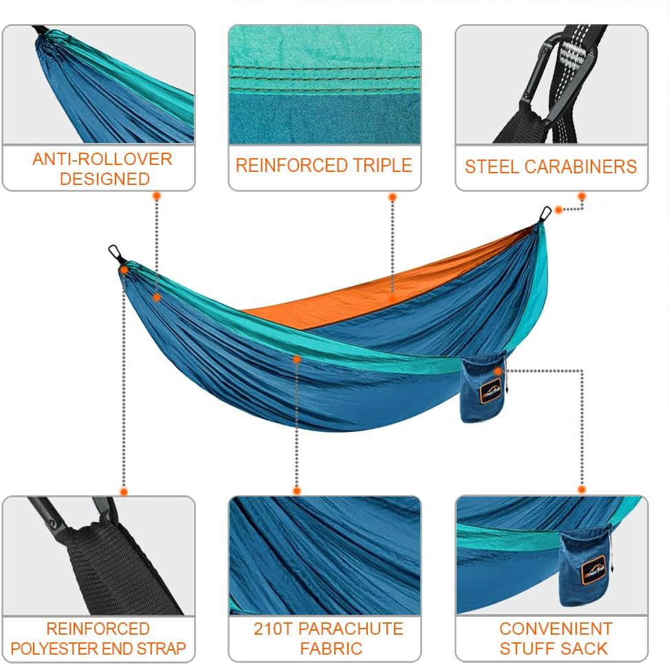 Thumbnail 3 de AnorTrek Outdoor Hammock 1-Person 280x140 cm — Ultra-Light Camping Hammock with Tree Straps