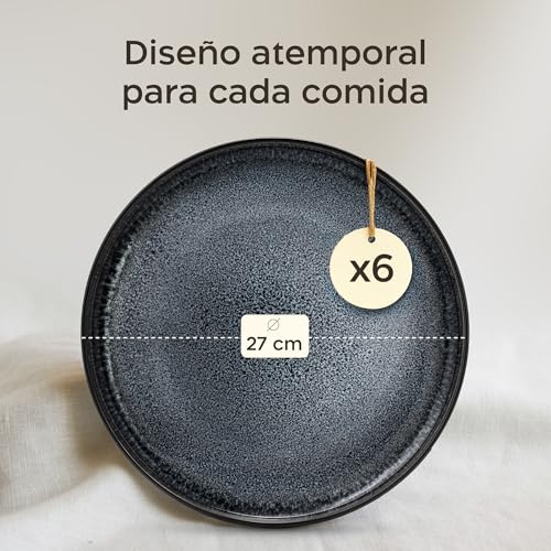 Detalle 2 de Twinzee 6 Grande Assiette Granite, compatible micro-onde ⚙