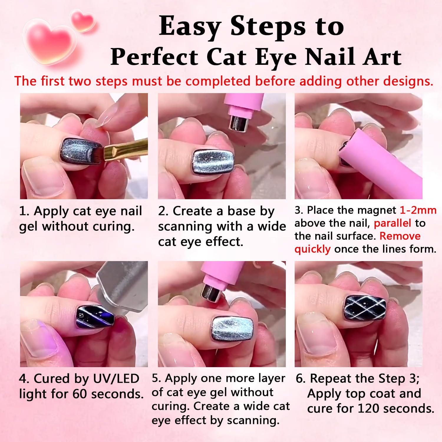 Detalle 2 de SUTOKAKA Cat Eye Nail Magnet, 3-in-1