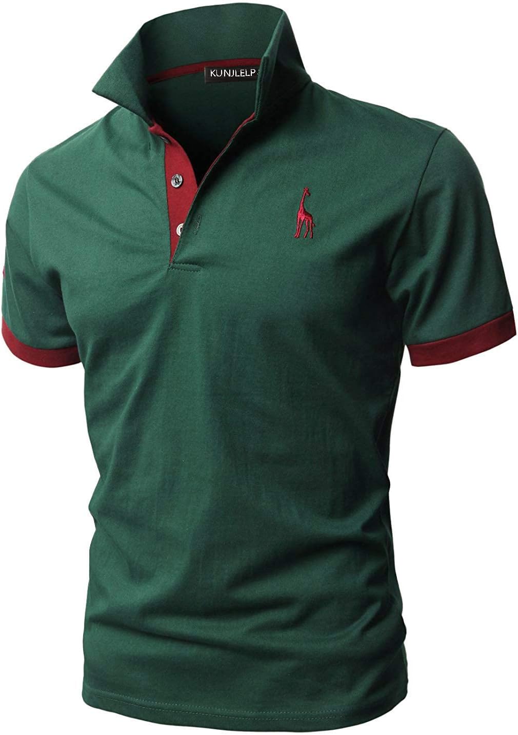 Detalle de KUNJLELP Men's Cotton Pique Polo Shirt M