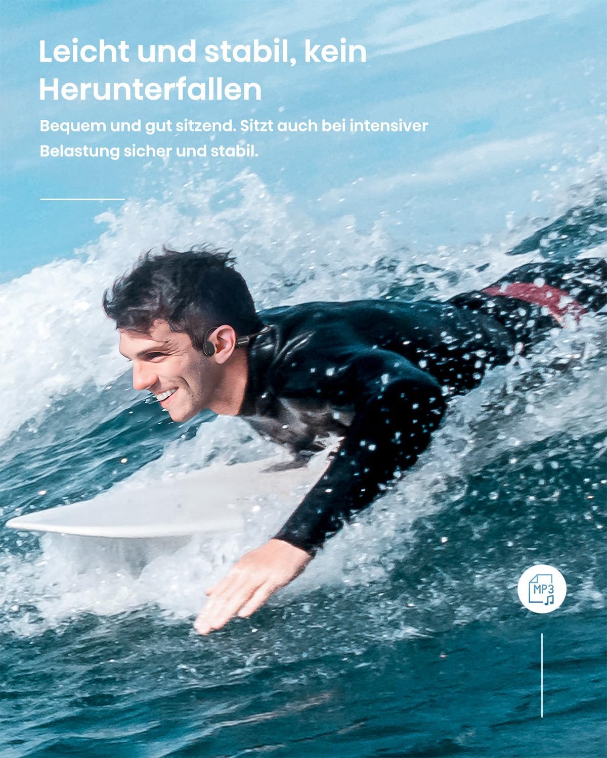 Thumbnail 3 de Guudsoud Kopfhörer Schwimmen – IP68 Open-Ear Knochenschall mit 32 GB MP3-Speicher