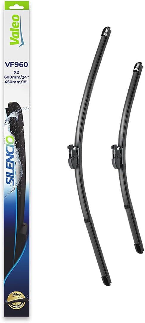 Detalle de Kit d’essuie-glace Valeo Silencio Essuie-glace VF960 (VF960) – Balais avant 600 mm / 450 mm, lot de 2
