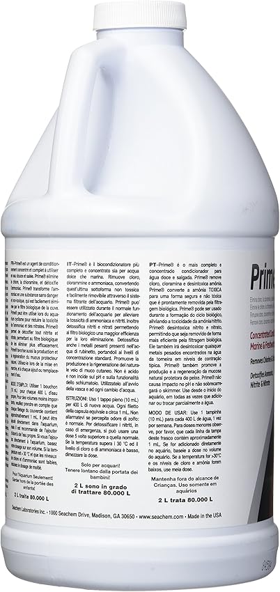 Detalle 2 de Seachem Prime descalcificador de agua 100 ml