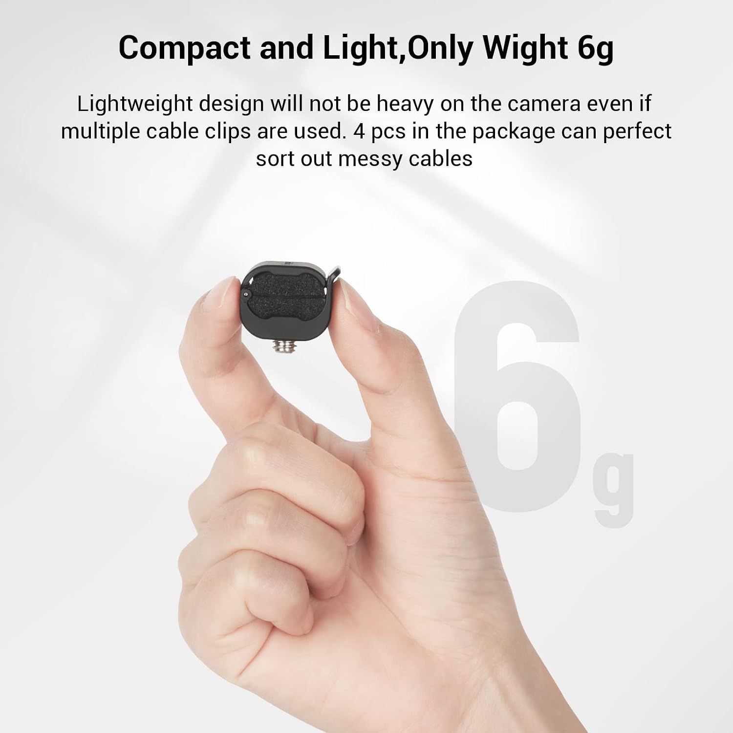 Thumbnail 3 de SMALLRIG Camera Cable Clamp 3685 – Kamerakabelklemme für SDI-/Mikrofonkabel (4 Stück) für Kabel von 2–6 mm