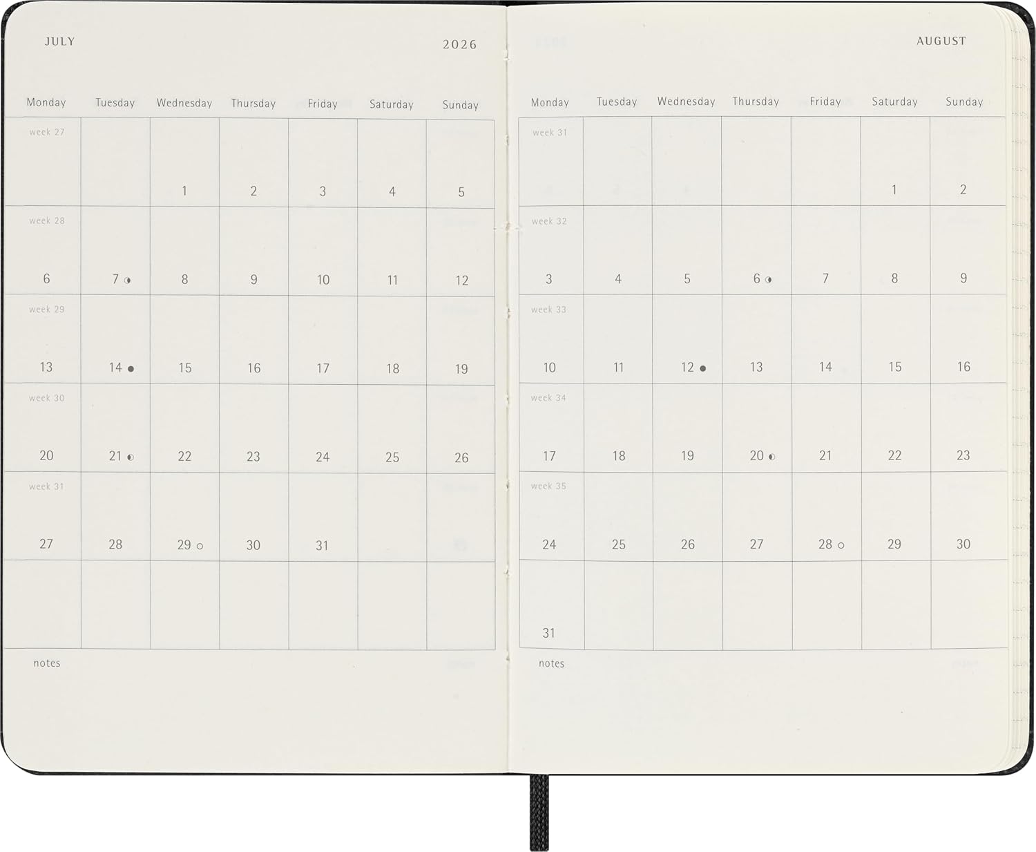 Thumbnail 5 de Moleskine Weekly Planner Agenda 2026 12 meses