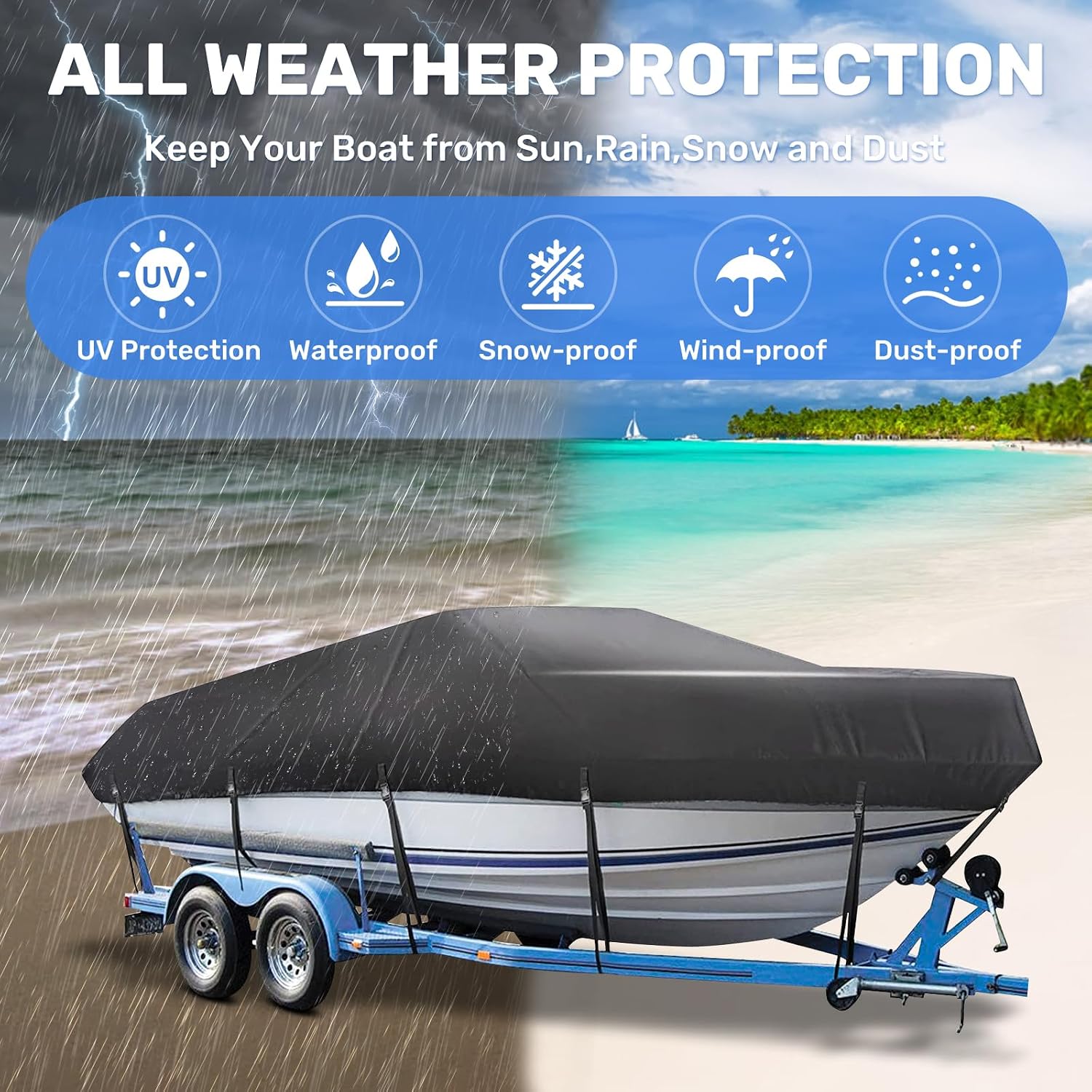 Thumbnail 5 de Mancro Boat Cover 16–18.5 ft