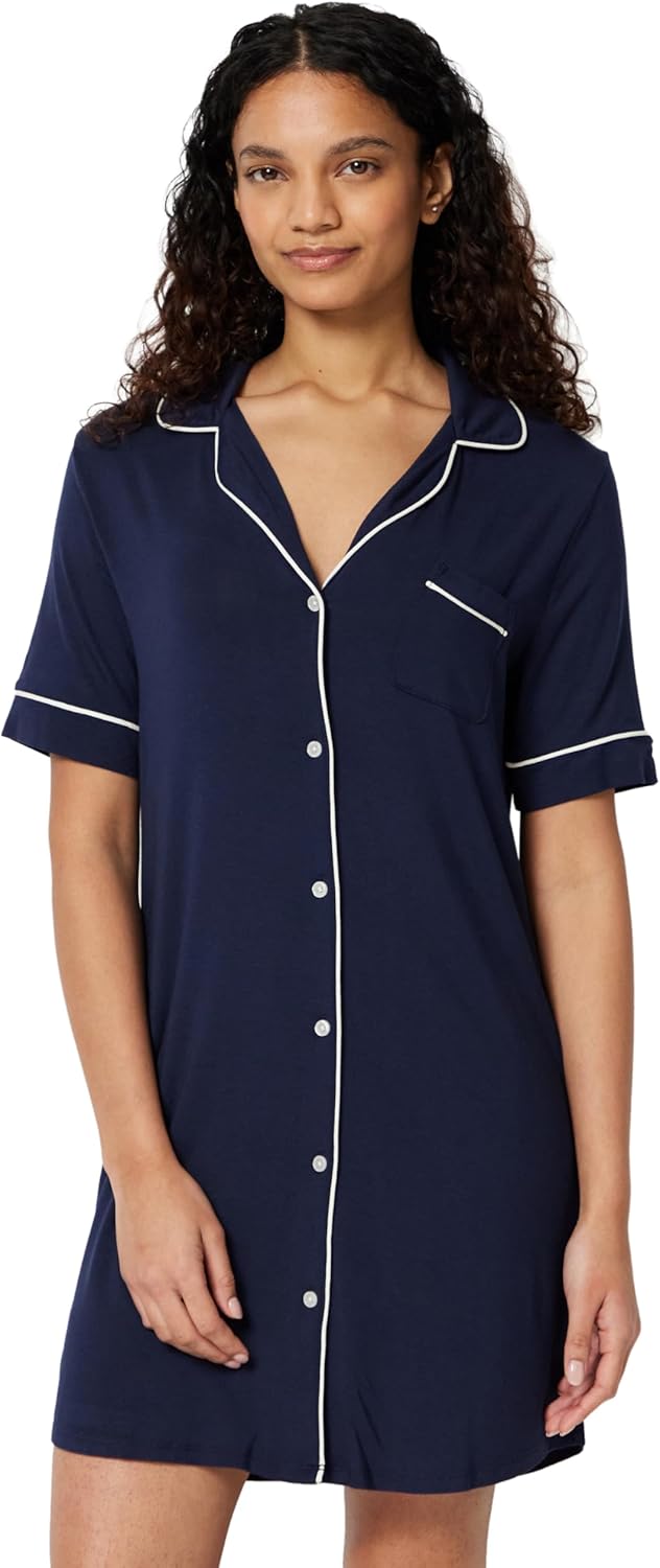 Thumbnail 5 de Amazon Essentials Women's Modal-Blend Nightgown, Short Sleeve Button-Down