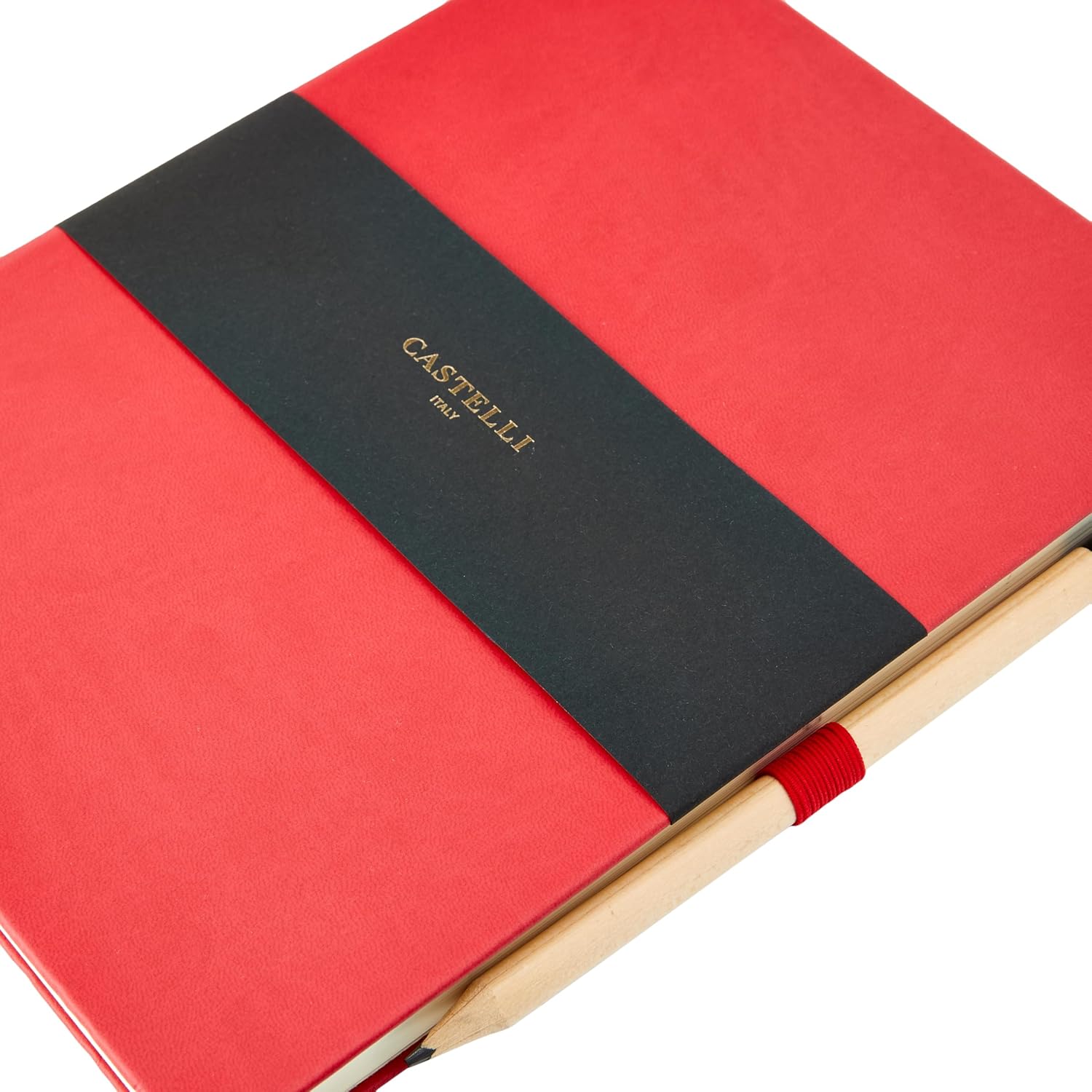 Detalle de Castelli RQ27/25-757 Large Lined Ruled Tucson Notebook – Coral Red