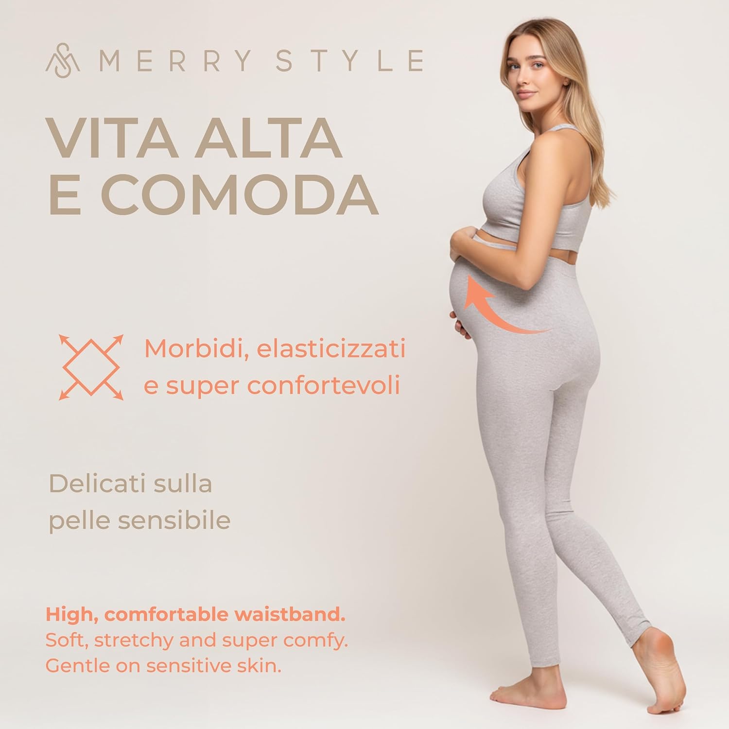 Thumbnail 2 de Merry Style legging premaman lungo donna MS10-297