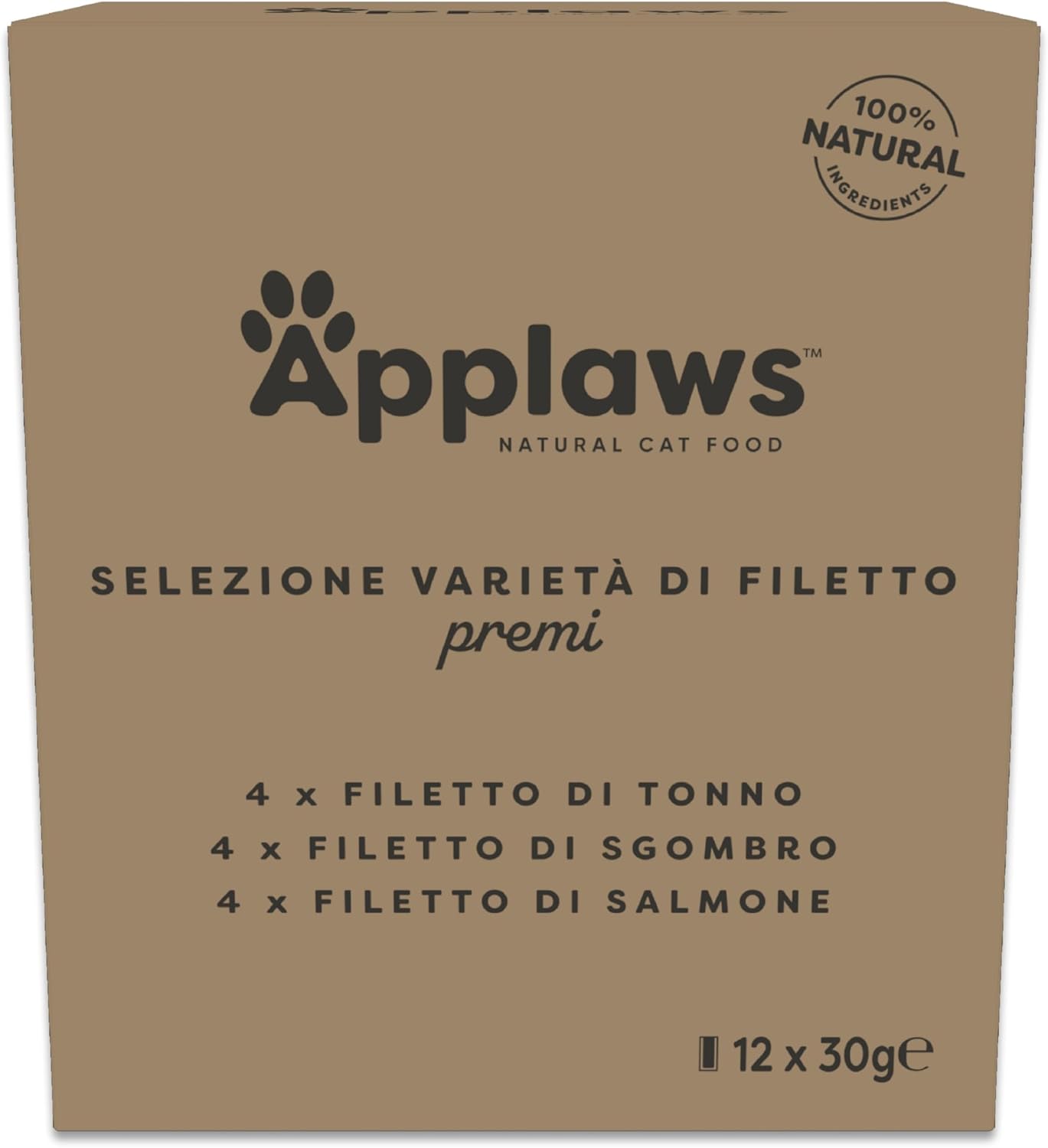 Thumbnail 1 de Applaws snack umido 100% naturale per gatti e gattini – multipack 12x30 g di filetto di pesce