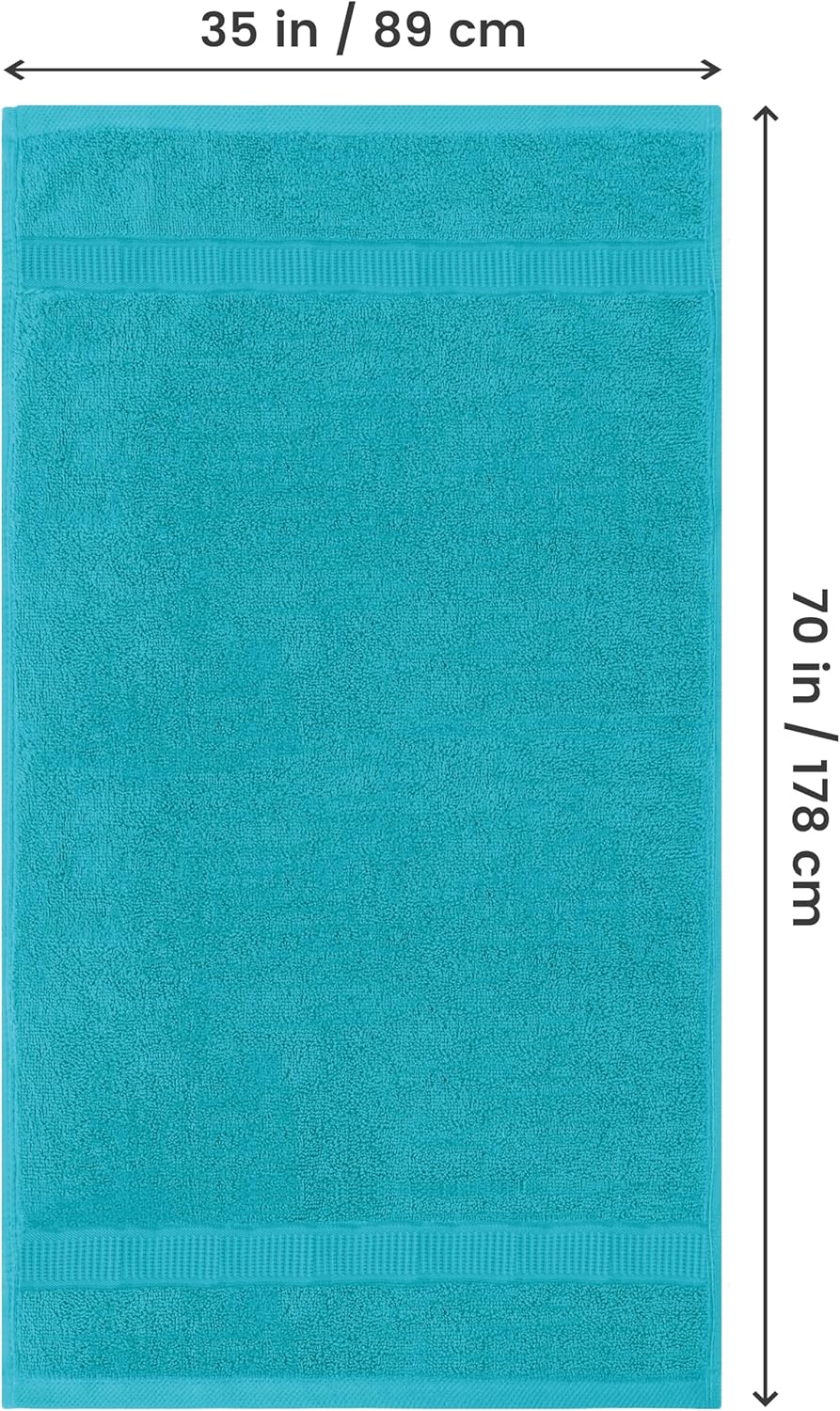 Detalle 2 de Utopia Towels set da 2 asciugamani jumbo 90 x 180 cm in cotone 100% filato ad anelli