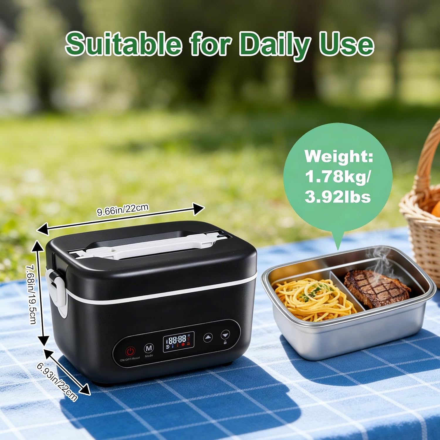Thumbnail 5 de Fagalil Cordless Heated Lunch Box (1.2L) battery-powered electric food warmer