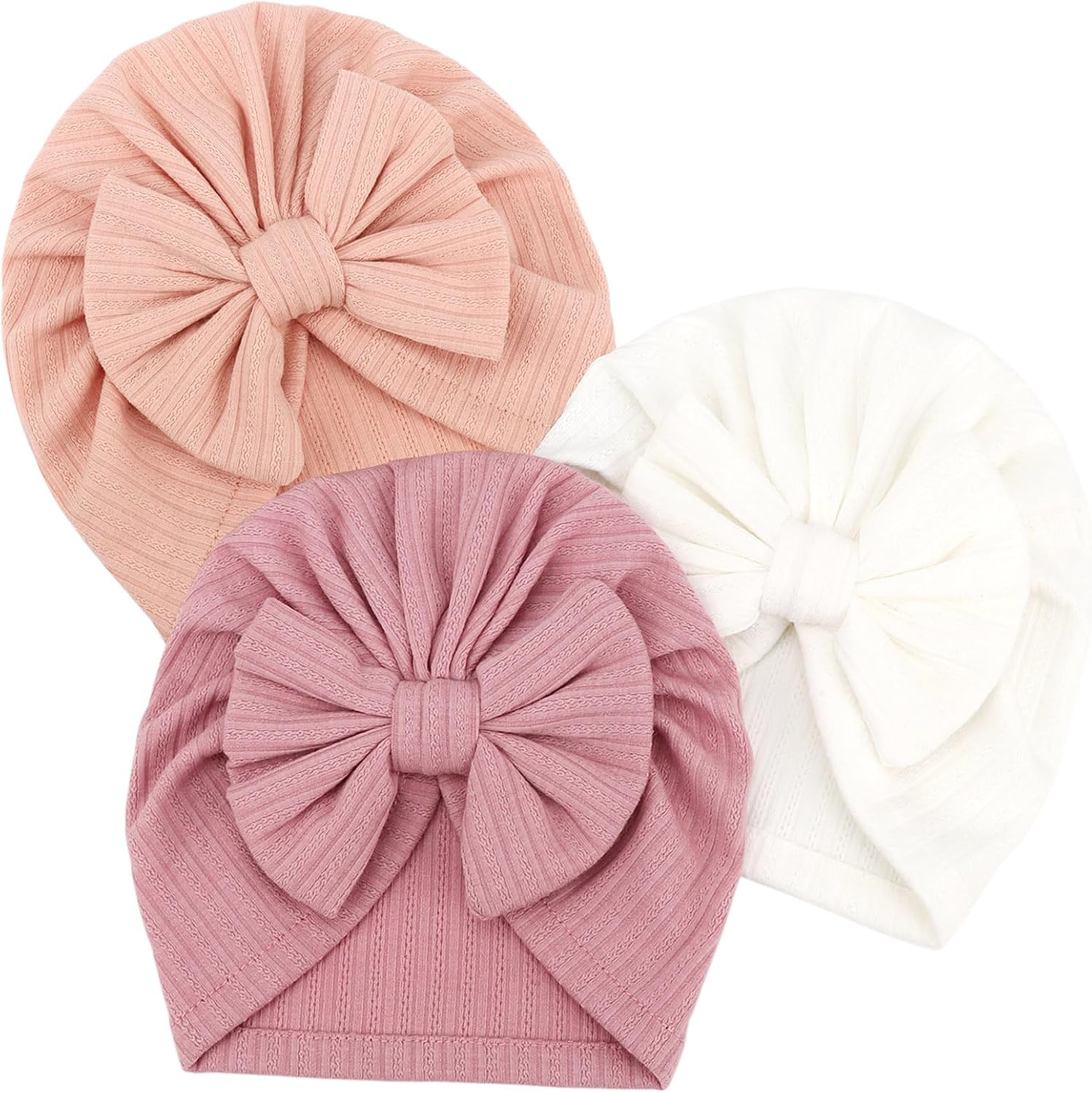 Detalle de DRESHOW Newborn Baby Hat Turban 3-Pack