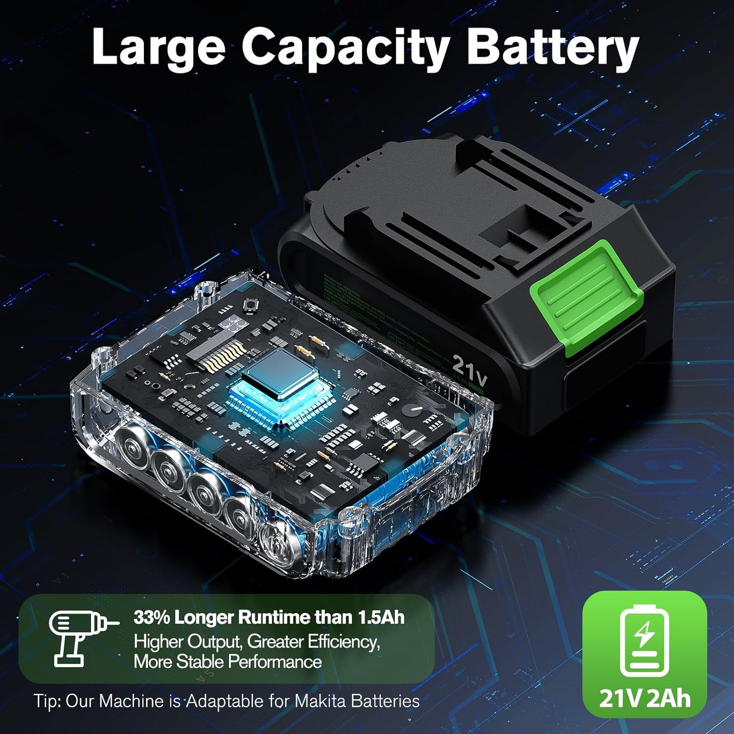 Thumbnail 3 de Ginour 21V Brushless Combi Drill 50Nm