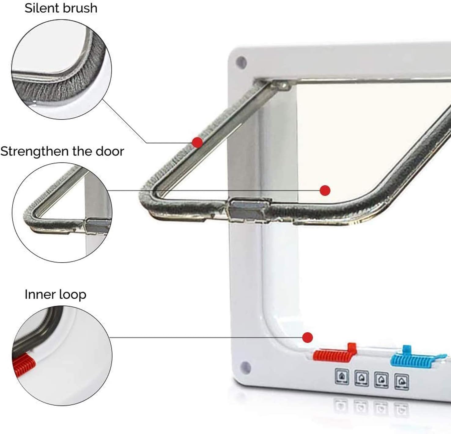 Thumbnail 4 de PetsN'all Indoor Cat Door 4-Way Locking 15 lb