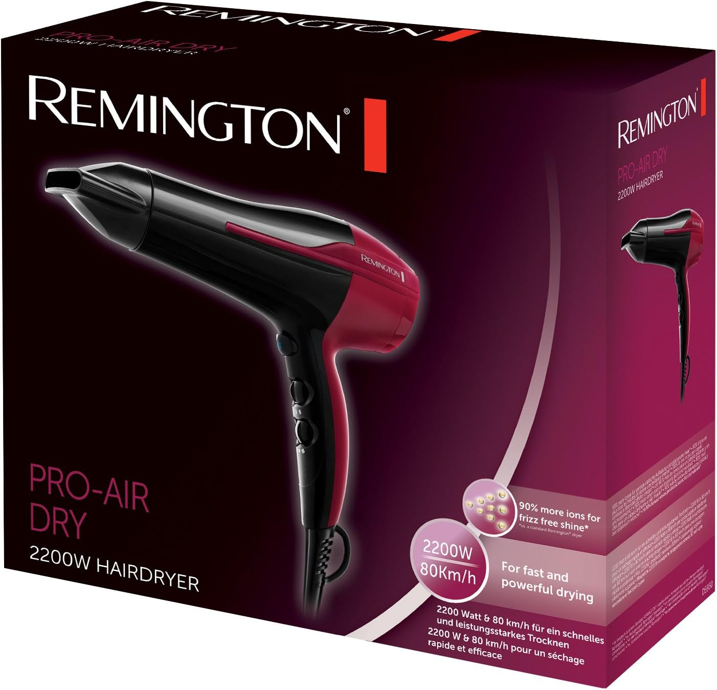 Thumbnail 6 de Remington Sèche-cheveux ionique Pro-Air D5210 (2200 W) : séchage rapide et anti-frisottis