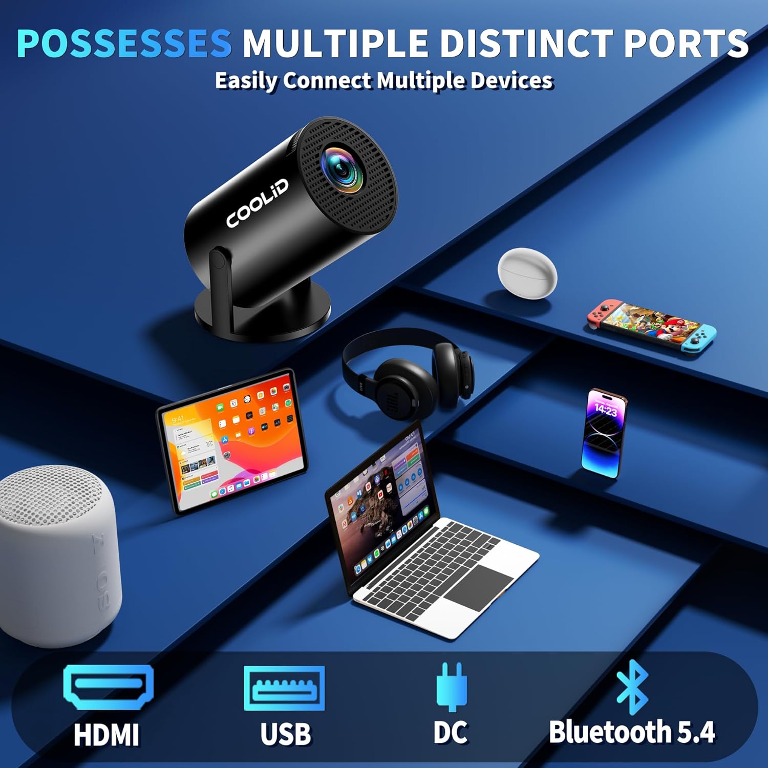 Thumbnail 5 de Coolid C2 Mini 4K Projector Support 1080P