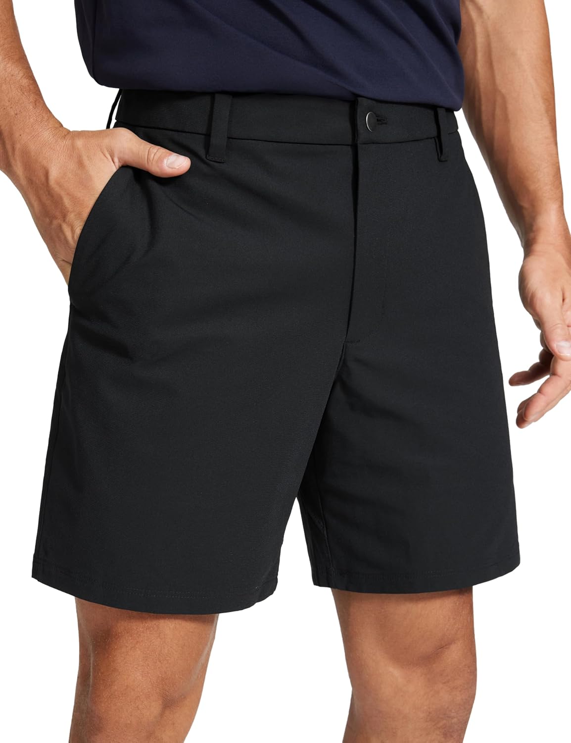 Detalle de CRZ YOGA Pantaloncini da Golf Comfort da Uomo – 7/9 pollici, Nero, taglia 52