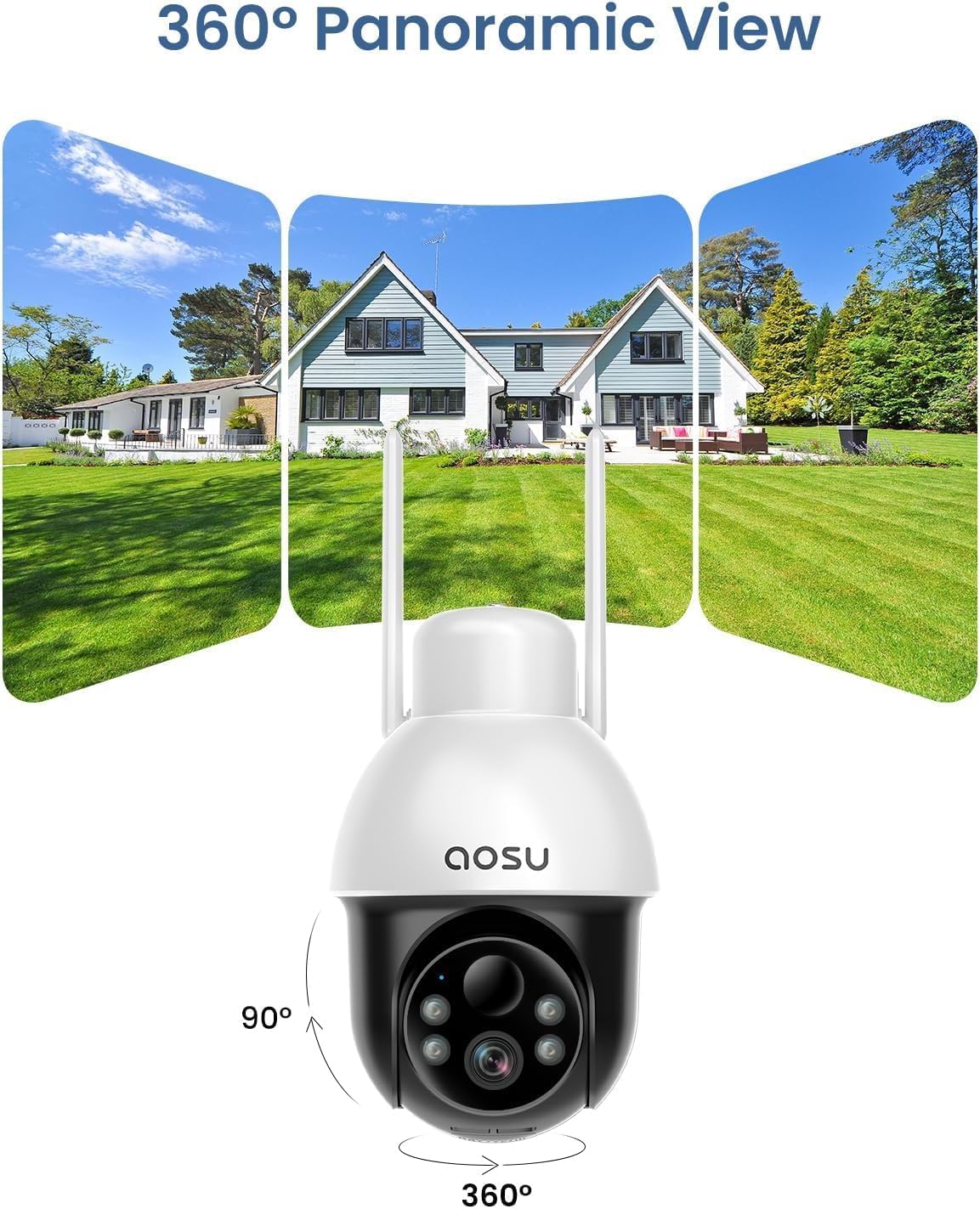 Detalle 2 de aosu C9L 2K Solar Security Camera