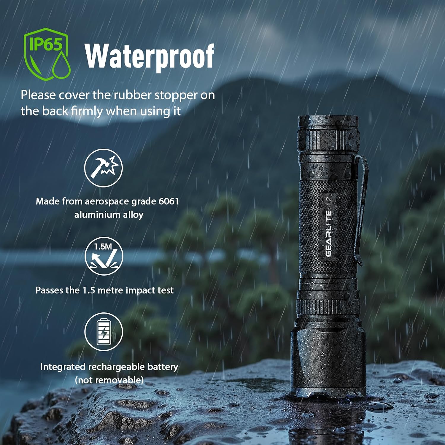 Thumbnail 5 de GEARLITE 3500LM rechargeable LED torch for camping 🔦