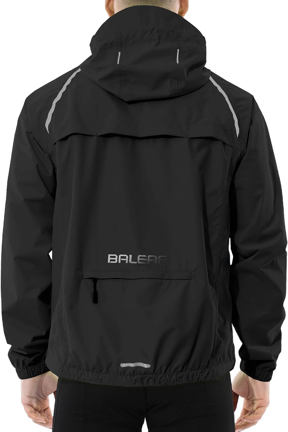 Detalle de baleaf Men's Rain Jacket Waterproof Hooded 3L