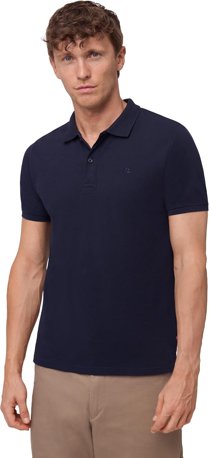 Detalle de DANISH ENDURANCE Polo pour Homme – coton biologique, coupe classique, manches courtes