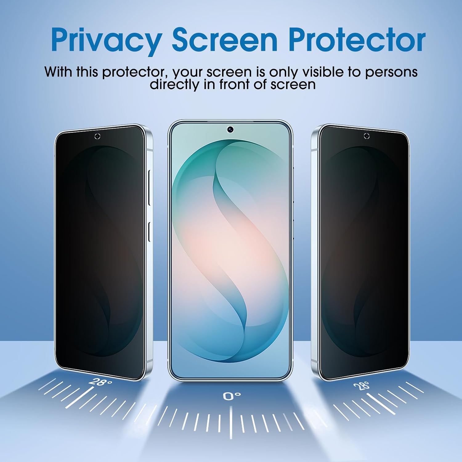 Detalle 2 de amFilm 2+2 OneTouch Privacy Screen Protector Pack for Samsung Galaxy S26 (6.3 inch) with Camera Lens Protector