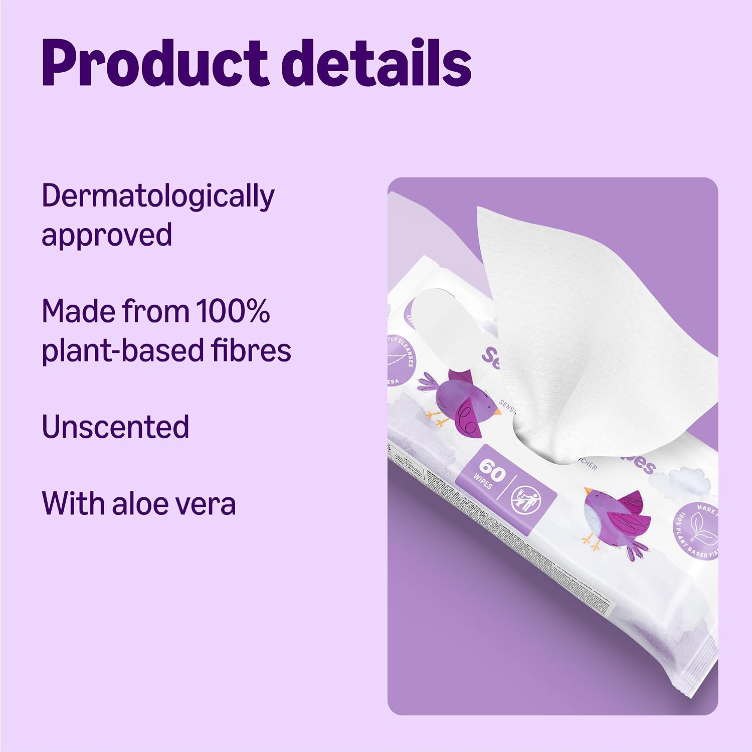 Thumbnail 1 de By Amazon Sensitive Baby Wipes, Unscented, 1080 Wipes in 18 Pack – Plant-Based, Plastic-Free