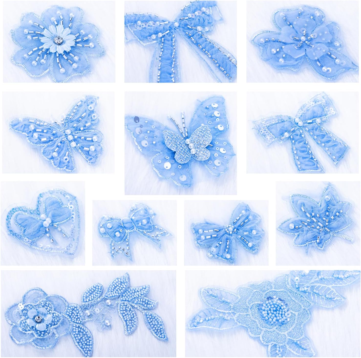 Detalle de FixrWre 3D Embroidered Appliqués, Organza